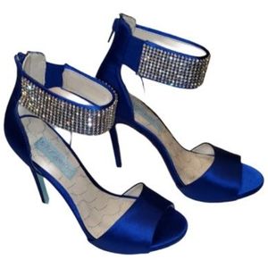 Betsy Johnson Royal Blue Satin heels